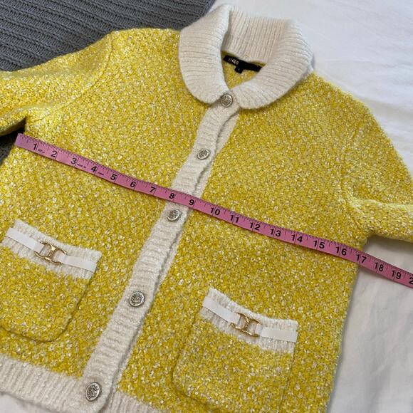 Maje Womens Fancy Boucle Knit Cardigan Sweater Size Small Business Career Preppy - Picture 10 of 10